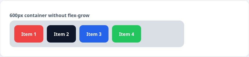 Элементы с фиксированной шириной внутри контейнера